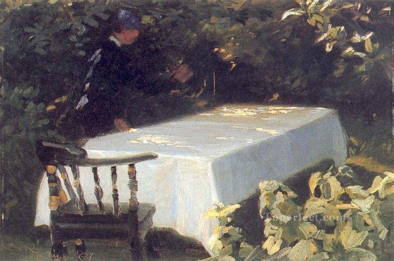 Mesa en el jardin 1887 Peder Severin Kroyer Oil Paintings